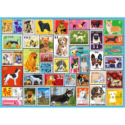 500 Piece Dog Stamps Puzzle