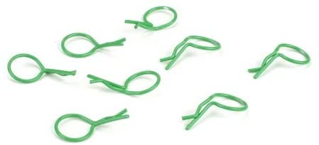 Bent Body Clips Green (8)