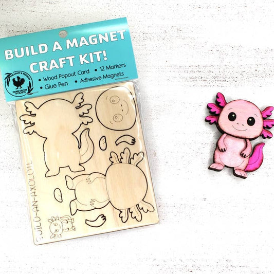 Diy Build A Axolotl Magnet Kit Mythical Craft Kit