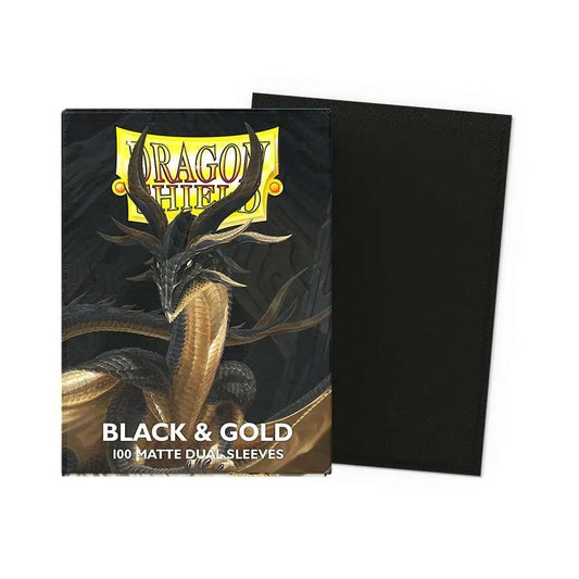Dragon Shield DS100 Matte Dual Sleeves - Black/Gold