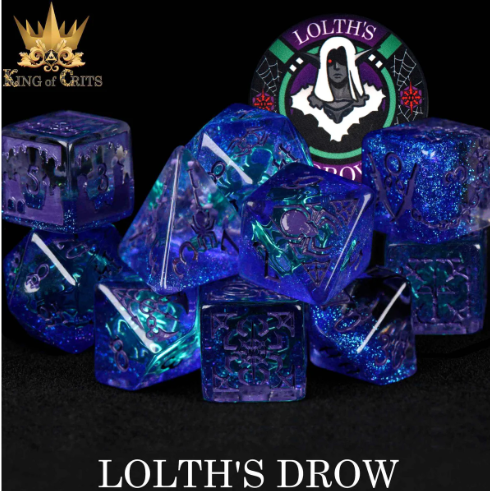 Lolth's Drow - 11 Dice Set  - #ER11DROW
