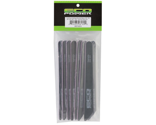 EcoPower Sanding Sticks Set (8) (100/180/240/400/600/1000/1500/2000 Grit)