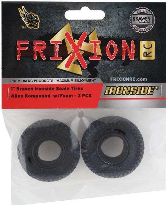 FriXion RC Braven Ironside 1.0" Micro Crawler Tires w/Foam (2) (Alien)