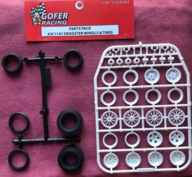 Gofer Racing 1/24-1/25 Dragster Wheels And Tires Kit