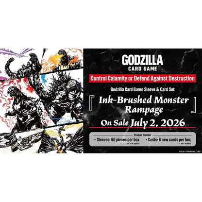 Godzilla Card Game: Ink-Brushed Monster Rampage Sleeve & Card Set (Display 6 count)