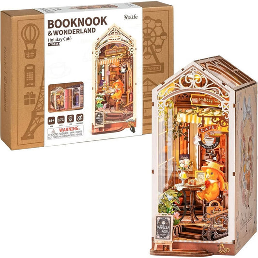 Holiday Cafe DIY Book Nook Shelf Insert