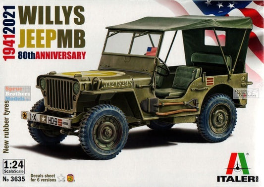 ITA3635 1:24 Italeri Willys Jeep MB 1941 - 2021 (80th Anniversary)