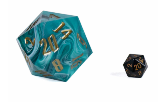 55mm D20 - Marbled Aqua - #LD55MMAQUA