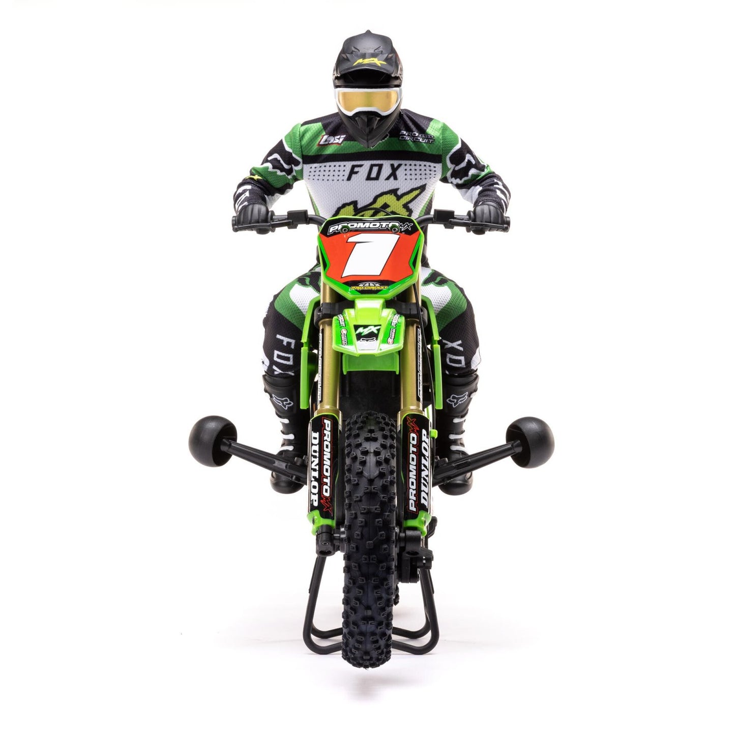 1/4 Promoto-MX Motorcycle Plastics w/Wraps - Green