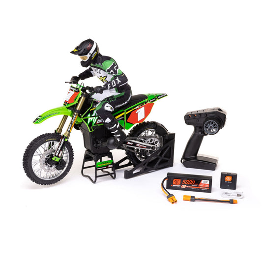 1/4 Promoto-MX Motorcycle Plastics w/Wraps - Green