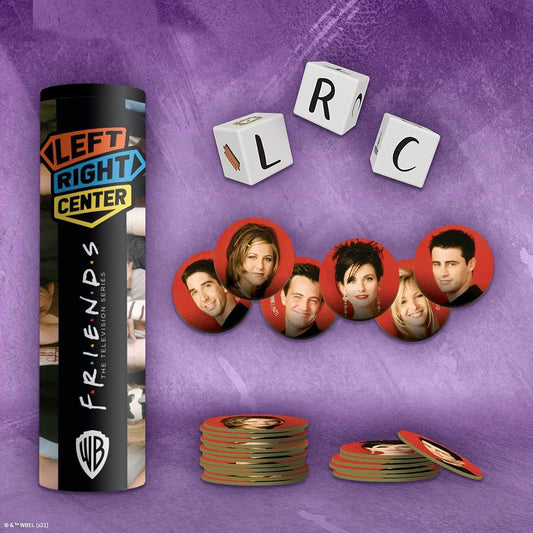 LEFT RIGHT CENTER (LRC) :Friends Edition Collectible Dice Game Featuring Friends TV Show Theme Officially Licensed Friends Game Multicolor