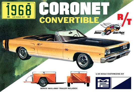 1968 Dodge Coronet Convertible w/Trailer 1/25