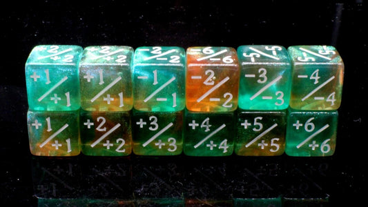 Old School Dice: +/- Counter Dice 12ct Set - Galaxy - Mystic Burst