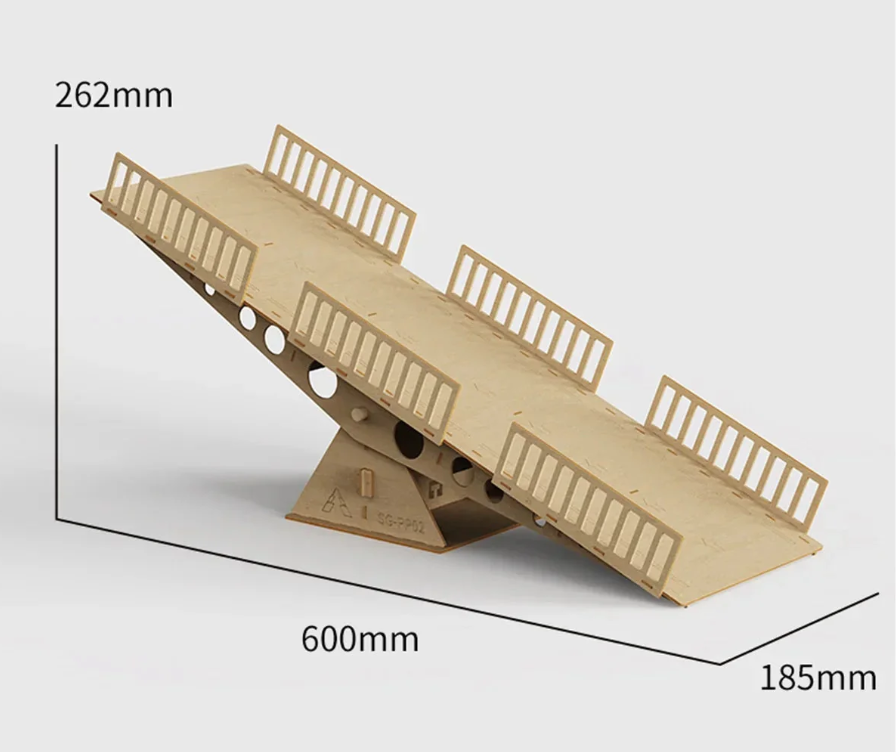 High Density RC Crawler Wood Small Tilting Bridge 1/24 1/18