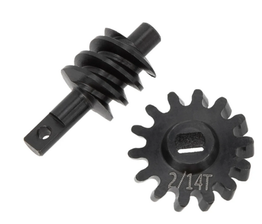 Powerhobby Axial SCX24 Steel Overdrive Gears Diff Worm Set 2T/14T Overdrive 23%