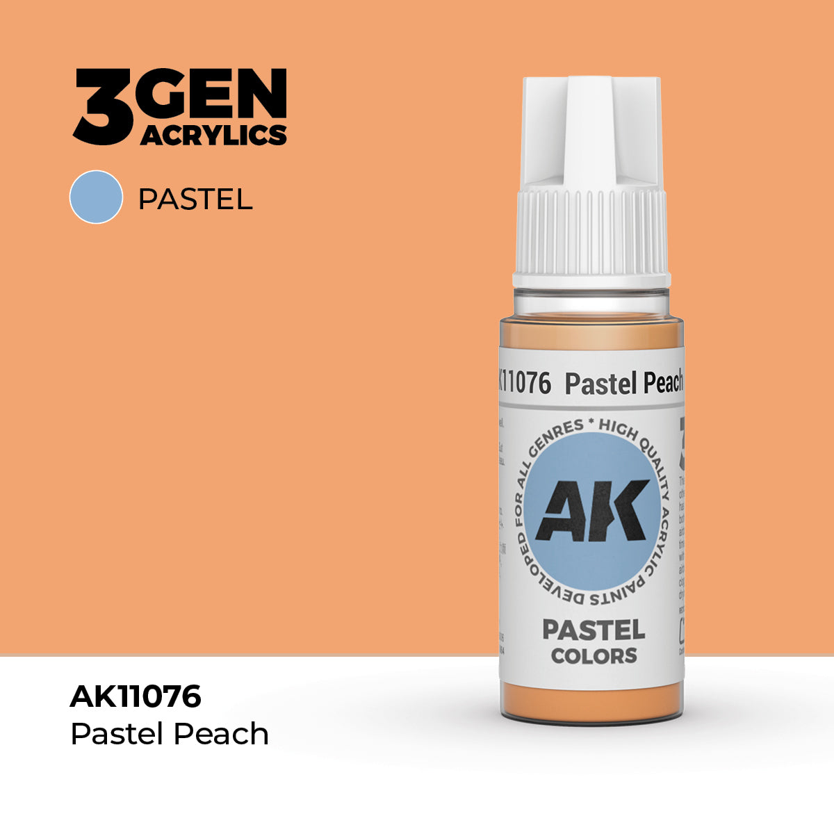 Pastel Peach Acrylic Paint 17ml Bottle