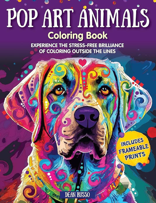 Pop Art Animals Coloring Book - Vibrant Designs to Color
