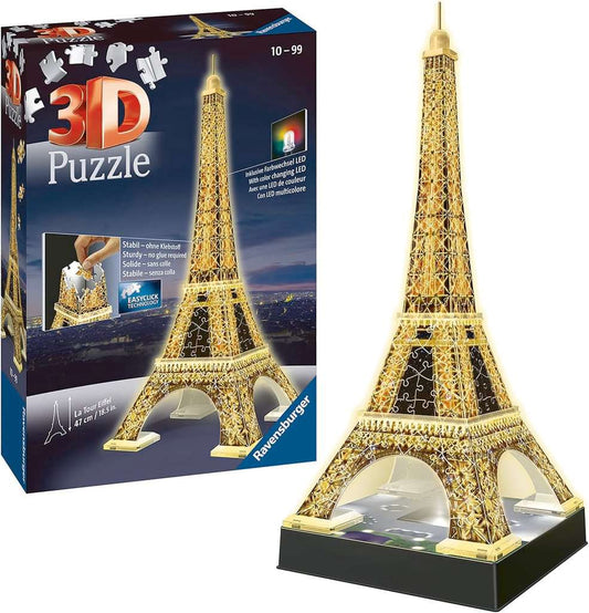 Eiffel Tower - Night Edition 3D 216 pc 3D Puzzle