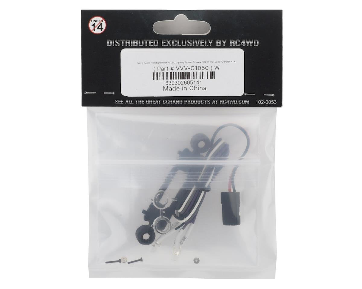 Headlight Insert w/ LED Light-Axial SCX24 Wrangler