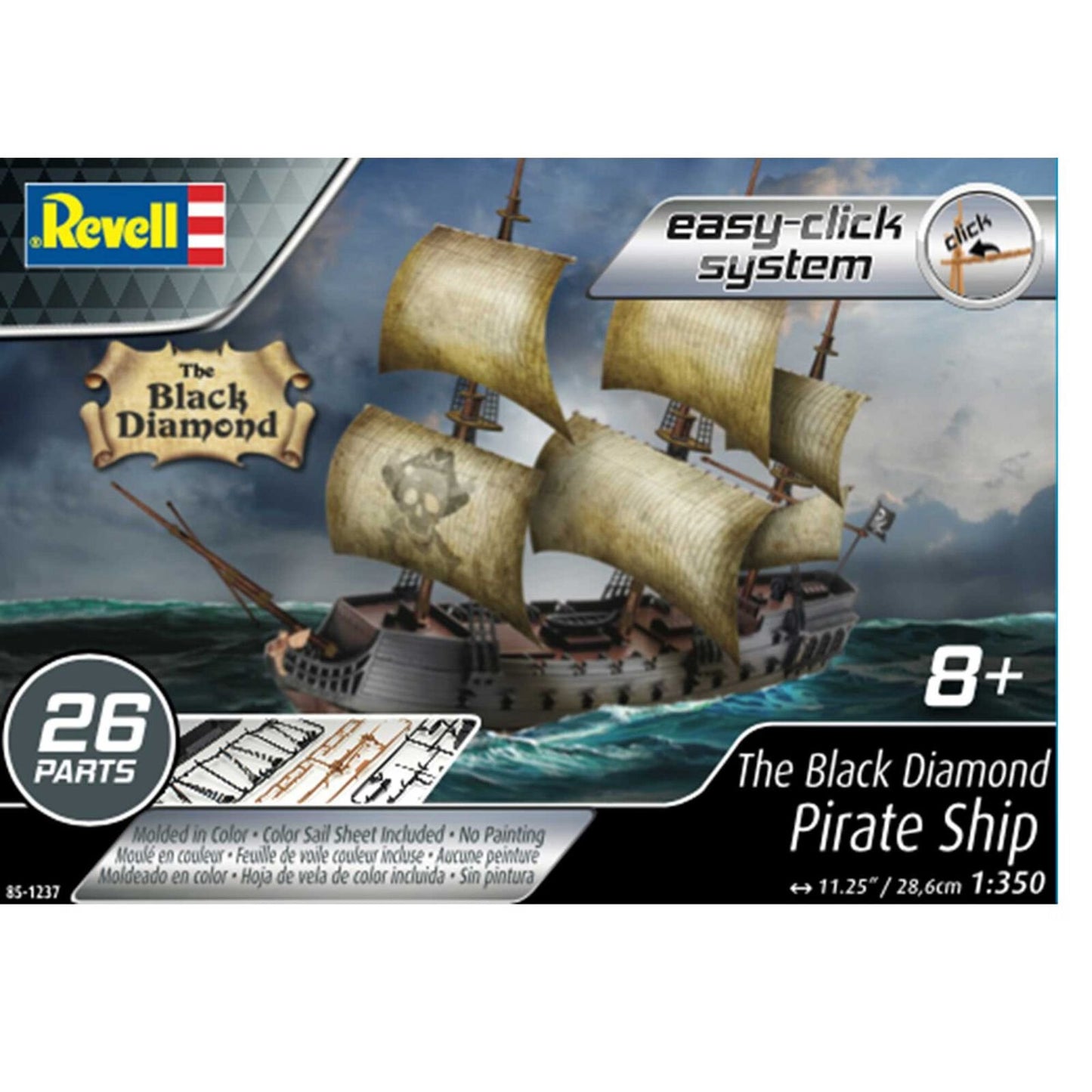 1/35 The Black Diamond Pirate Ship "Easy-Click"