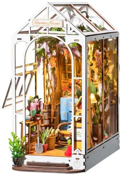 Rolife Holiday Garden House DIY Book Nook Shelf Insert