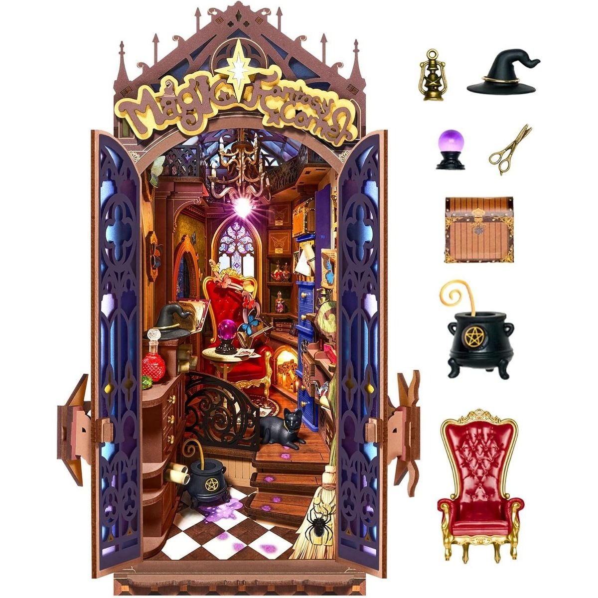 Rolife Magic Fantasy Corner DIY Book Nook Shelf Insert
