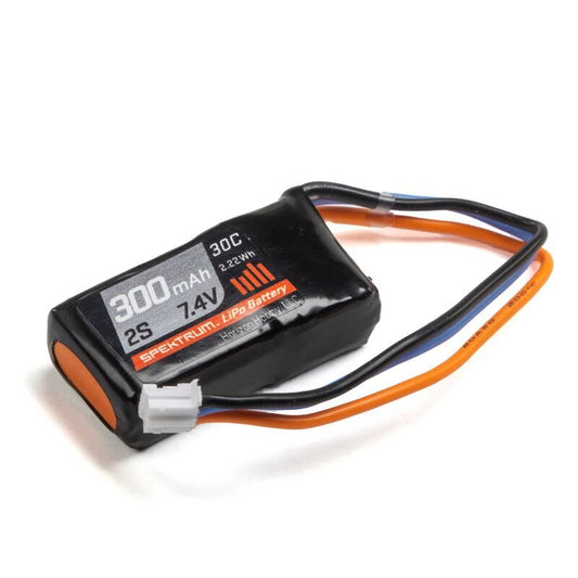 300mAh 2S 7.4V 30C LiPo Battery; PH Connect