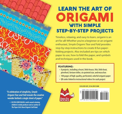 Simple Origami Tear and Fold Book -Create Easy Fun Projects!