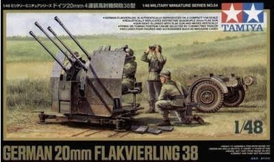 Tamiya 1/48 German 20mm Flakvierling 38 Plastic Model Kit
