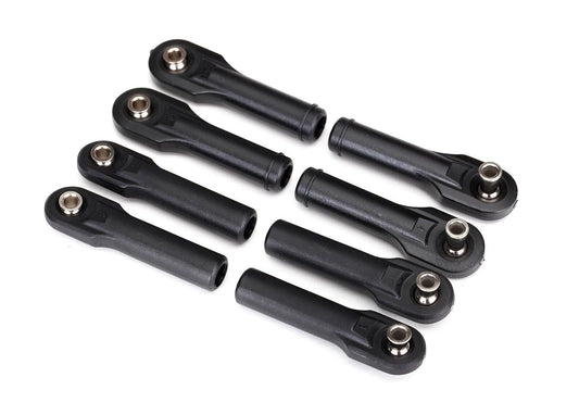Toe links E-Revo VXL (TUBES red-anodized 7075-T6 aluminum stronger than titanium) (144mm) (2)/ rod ends assembled with steel hollow balls (8)/ aluminum wrench 10mm (1)