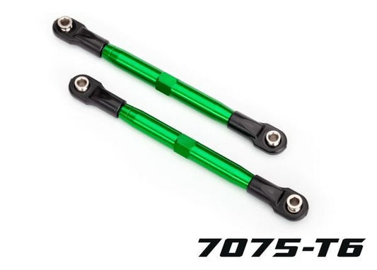 Toe links (TUBES green-anodized 7075-T6 aluminum stronger than titanium) (87mm) (2)/ rod ends rear (4)/ rod ends front (4)/ aluminum wrench (1)