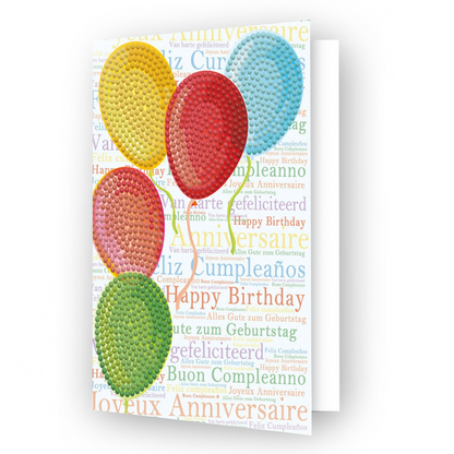 Diamond Dotz Diamond Art Greeting Card Kit 5"X7"-Balloons On High