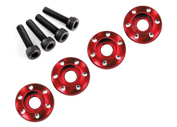 Wheel nut washer machined aluminum red / 3x12mm CS (4)