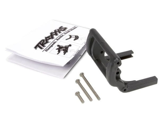 Wheelie bar mount (1)/ hardware (black). Use Part #4974 and 4976 to complete the wheelie bar assembly.