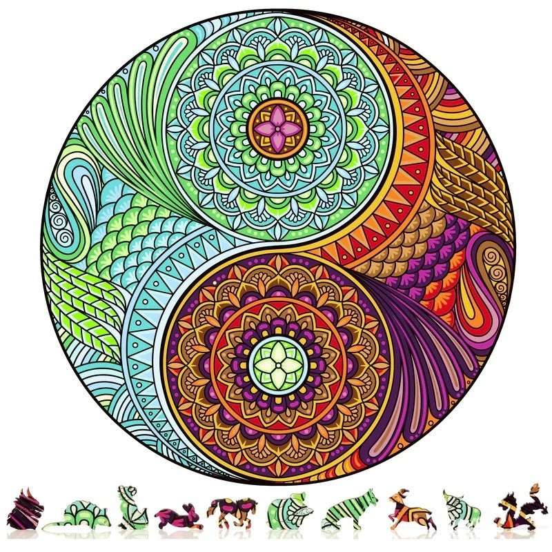 Yin Yang Wooden Jigsaw Puzzle, 500 pcs