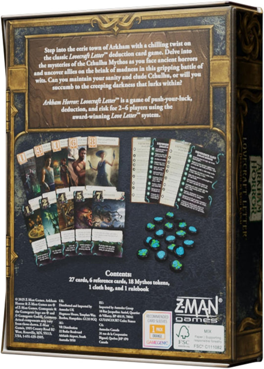 Z-Man Games Arkham Horror: Lovecraft Letter Card Game