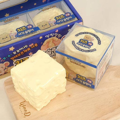 K-Wonderland - Super Soft & Stretchy Cheese Cube Squishy- Large!