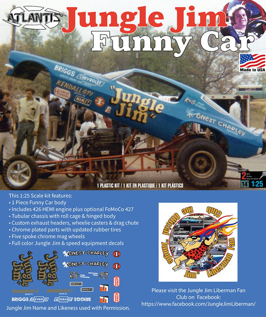 1/25 1971 Jungle Jim Camaro Funny Car Plastic Model Kit