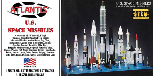 1/128 Scale U.S. Space Missiles Plastic Model Kit (36 Missiles)