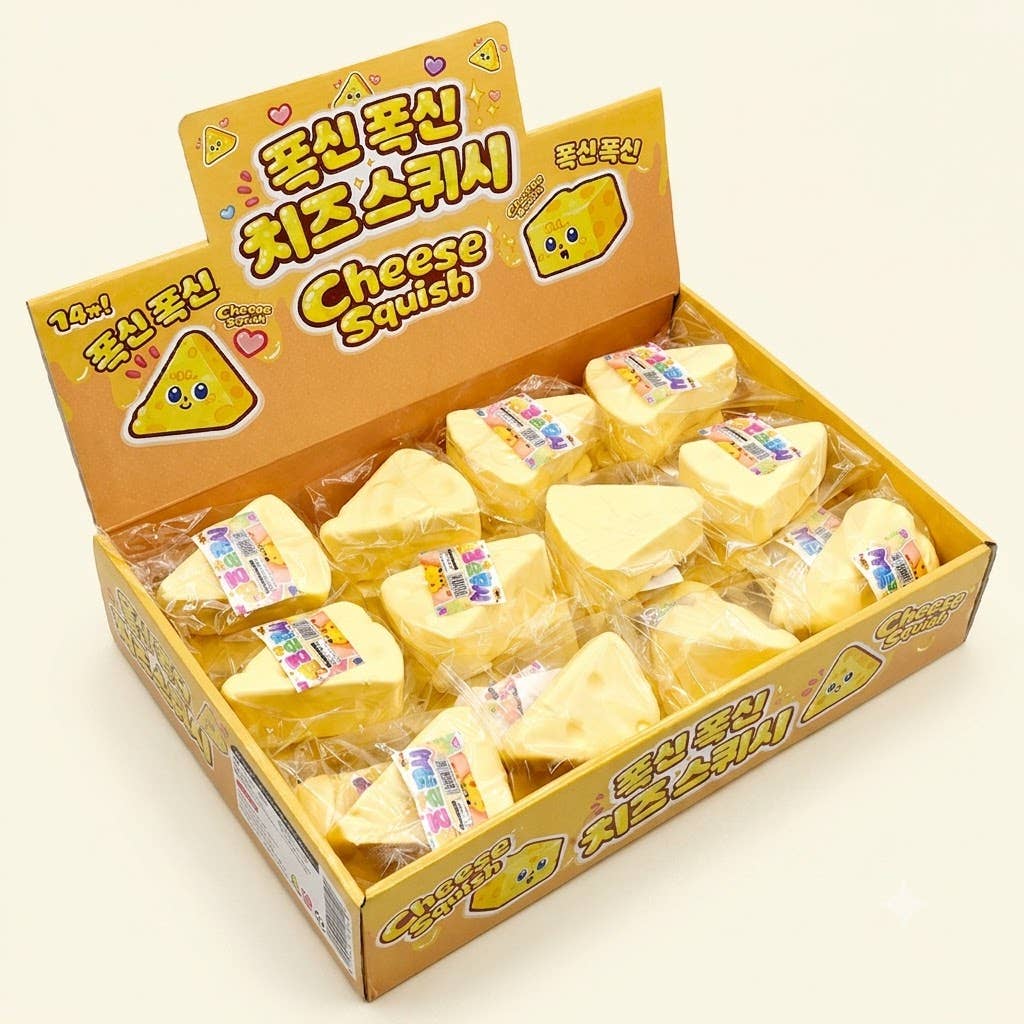 K-Wonderland - Mini Cheese Squish – Soft & Slow-Rebound Squishy : Cheese 9cm