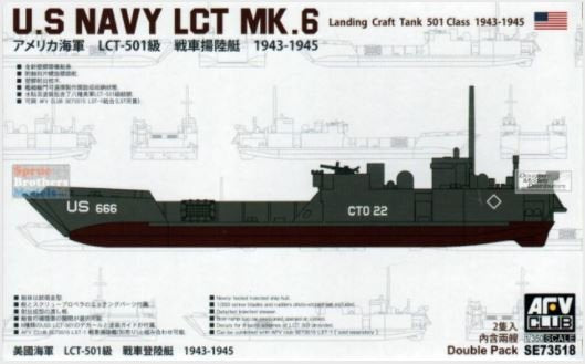 AFV73518 1:350 AFV Club US Navy LCT Mk.6 1943-45