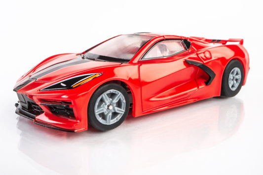 Corvette C8, Torch Red, HO Scale Slot Car