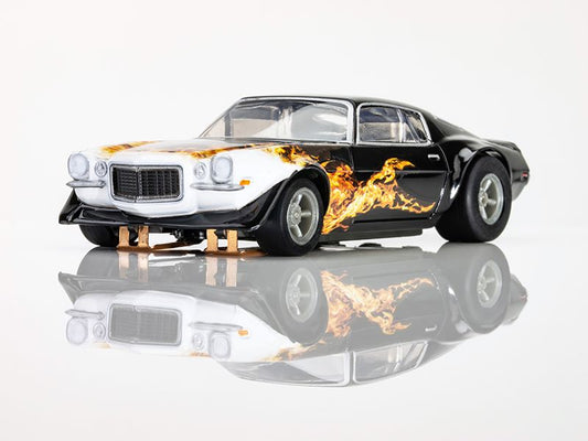 1970 Camaro Wildfire Black/Yellow/Orange HO Scale Slot Car