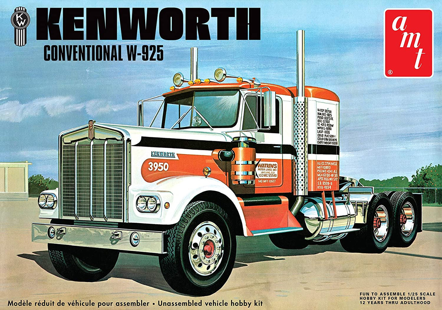 AMT1021/06 1/25 Kenworth W925 Movin On Semi Tractor