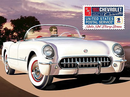 AMT 1953 CHEVY CORVETTE (USPS STAMP SERIES) 1:25 SCALE MODEL KIT