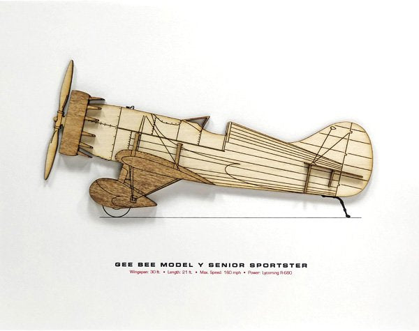 Gee Bee Y Senior Sportster Profile Print