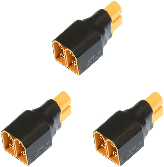 Apex RC Products No Wire XT60 Parallel Adapter Connector Plug - 3 Pack #1278