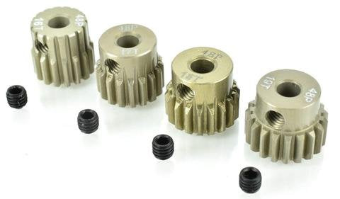 Apex RC Products 48 Pitch 16T 17T 18T 19T Aluminum Pinion Gear Set #9750
