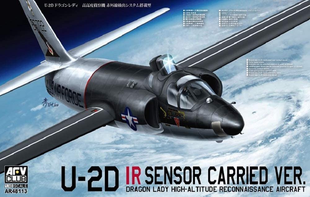 AFV Club AR48113 1/48 US Air Force U-2D High Altitude Reconnaissance Plane Dragon Ready with Infrared Detection System