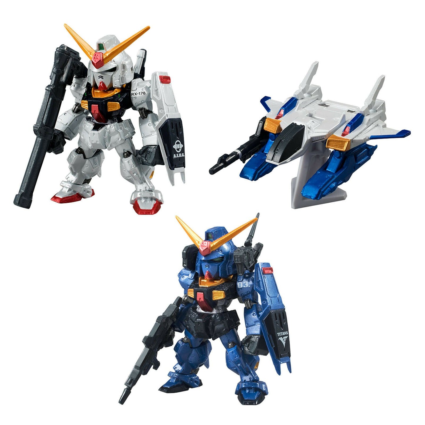 Gundam Converge Limited Metallic 2016 Plastic Model Kit from "Gundam" (Box of 3pcs)